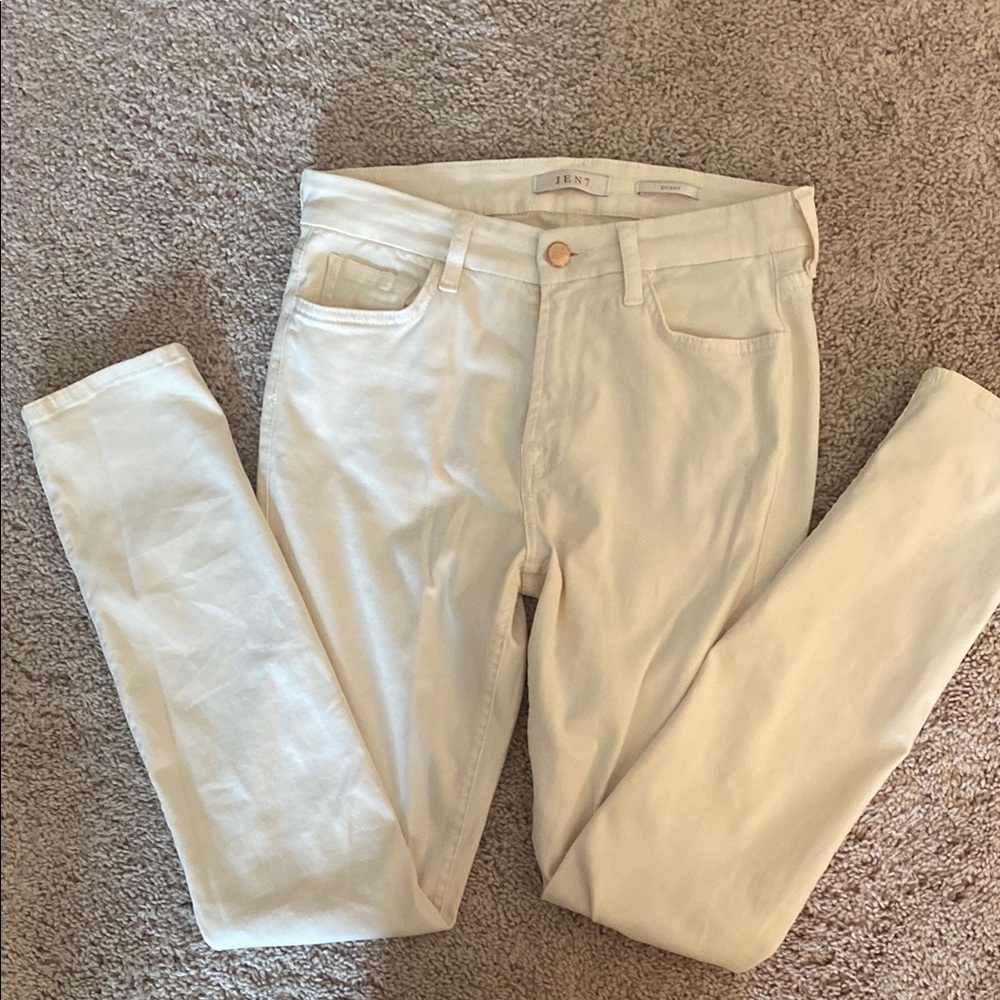 Jen7 Women's Cream Jeans